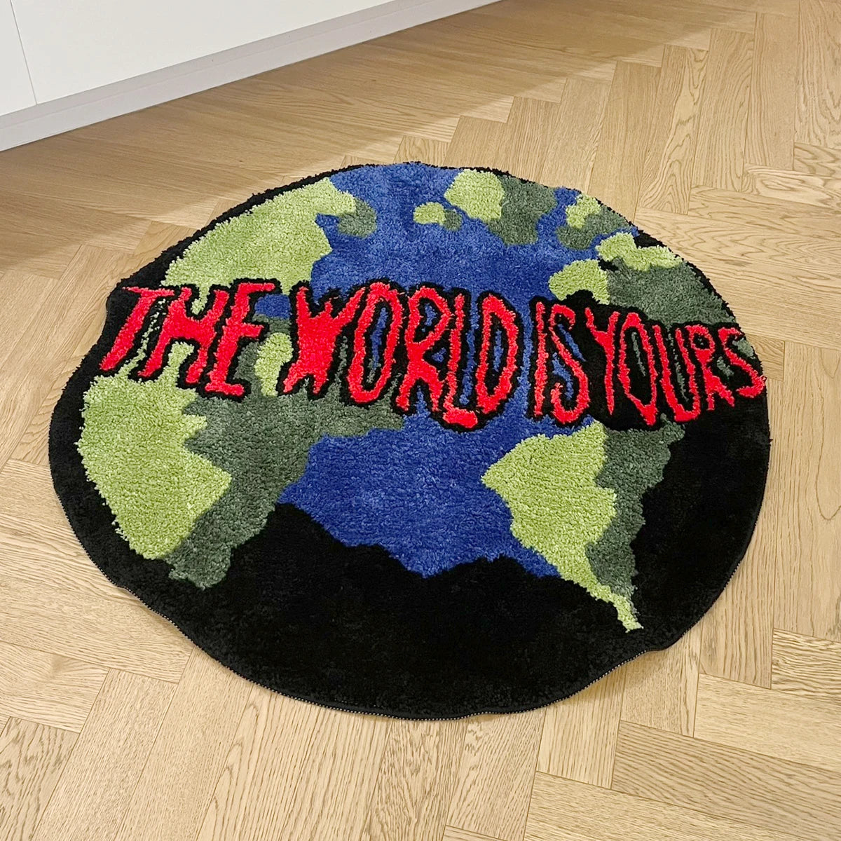 Earth Round Mat Bathroom Mat Anti-Slip Soft Cushion Pad Bedside Carpet Rug Floor Bedroom Doormat Aesthetic Home Room Decor