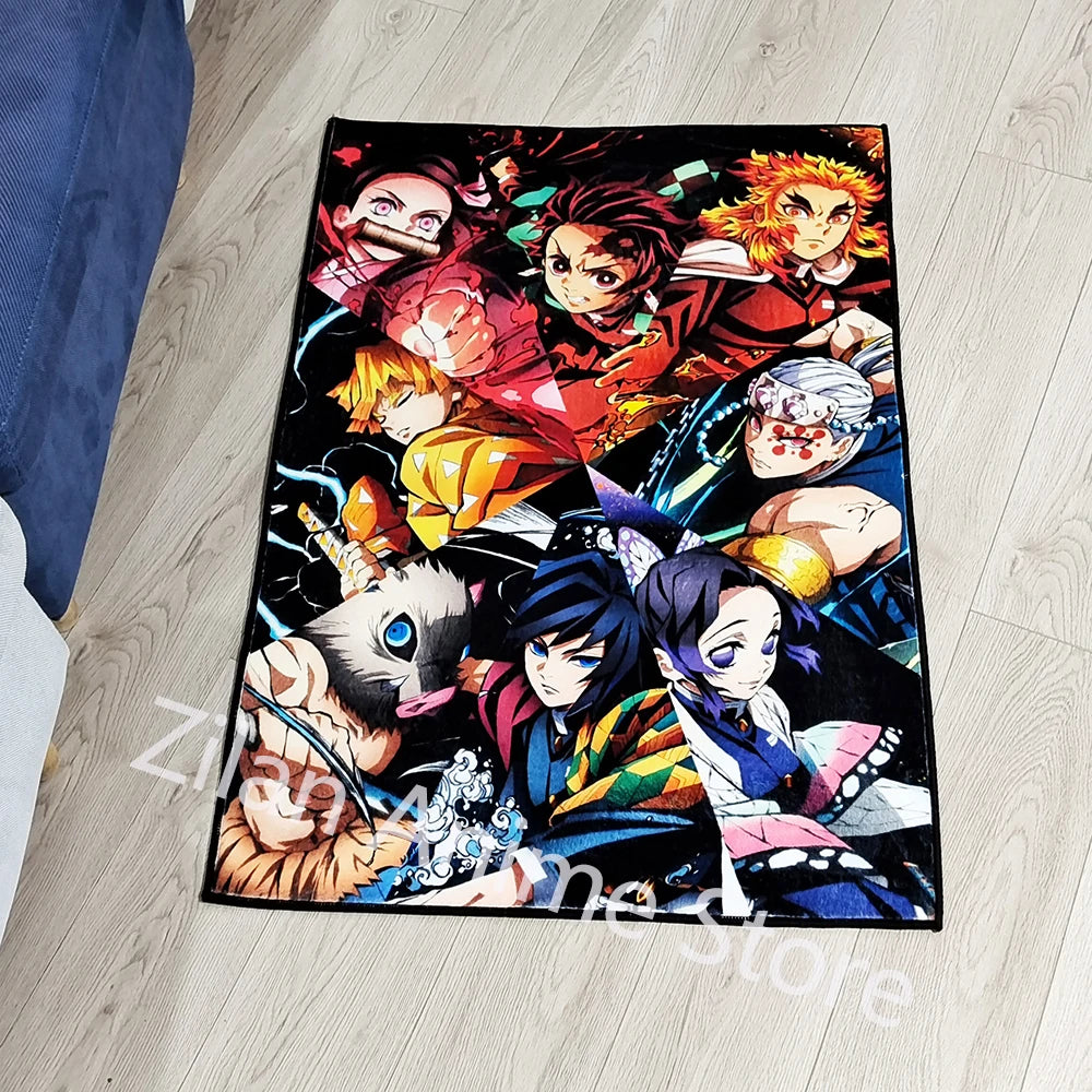 Customization Anime Rugs Demon Slayer Handmade Carpet Area Rug for Home Decor Wall Art